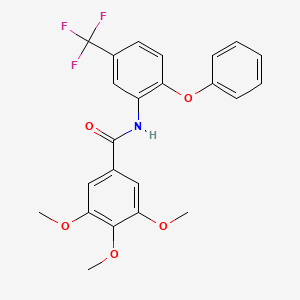 molecular formula C23H20F3NO5 B11090146 3,4,5-trimethoxy-N-[2-phenoxy-5-(trifluoromethyl)phenyl]benzamide 