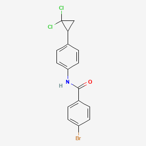 molecular formula C16H12BrCl2NO B11090150 4-bromo-N-[4-(2,2-dichlorocyclopropyl)phenyl]benzamide 