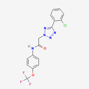 molecular formula C16H11ClF3N5O2 B11090163 2-[5-(2-chlorophenyl)-2H-tetrazol-2-yl]-N-[4-(trifluoromethoxy)phenyl]acetamide 