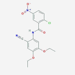 2-chloro-N-(2-cyano-4,5-diethoxyphenyl)-5-nitrobenzamide