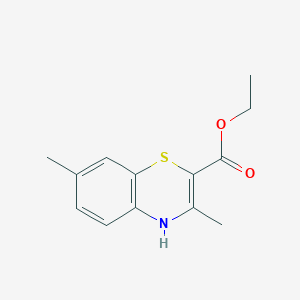 molecular formula C13H15NO2S B11090186 ethyl 3,7-dimethyl-4H-1,4-benzothiazine-2-carboxylate 