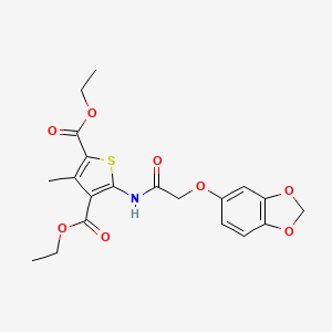 Diethyl 5-{[(1,3-benzodioxol-5-yloxy)acetyl]amino}-3-methylthiophene-2,4-dicarboxylate