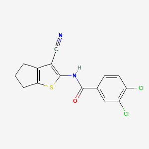 3,4-dichloro-N-(3-cyano-5,6-dihydro-4H-cyclopenta[b]thiophen-2-yl)benzamide