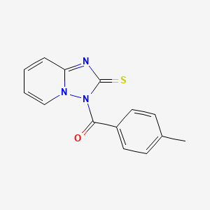 molecular formula C14H11N3OS B11090214 (2-Thioxo-2H-[1,2,4]triazolo[1,5-a]pyridin-3-yl)-p-tolyl-methanone 