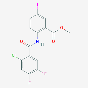 molecular formula C15H9ClF2INO3 B11090227 Methyl 2-[(2-chloro-4,5-difluorobenzoyl)amino]-5-iodobenzoate 