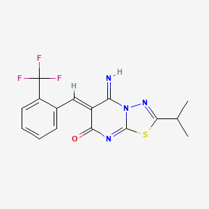 5-Imino-2-isopropyl-6-(2-trifluoromethyl-benzylidene)-5,6-dihydro-[1,3,4]thiadiazolo[3,2-a]pyrimidin-7-one