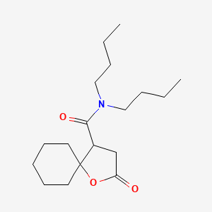 N,N-dibutyl-2-oxo-1-oxaspiro[4.5]decane-4-carboxamide