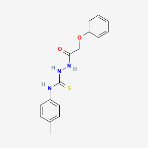 molecular formula C16H17N3O2S B11090286 N-(4-methylphenyl)-2-(phenoxyacetyl)hydrazinecarbothioamide 