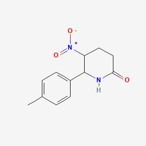 molecular formula C12H14N2O3 B11090312 6-(4-Methylphenyl)-5-nitropiperidin-2-one CAS No. 58373-39-0