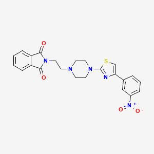 2-(2-{4-[4-(3-nitrophenyl)-1,3-thiazol-2-yl]piperazin-1-yl}ethyl)-1H-isoindole-1,3(2H)-dione