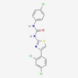 1-(4-Chlorophenyl)-3-[4-(2,4-dichlorophenyl)-1,3-thiazol-2-yl]urea