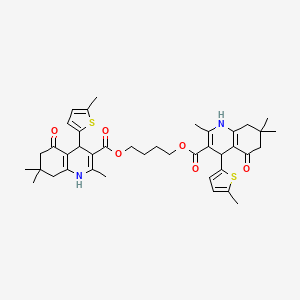 Butane-1,4-diyl bis[2,7,7-trimethyl-4-(5-methylthiophen-2-yl)-5-oxo-1,4,5,6,7,8-hexahydroquinoline-3-carboxylate]