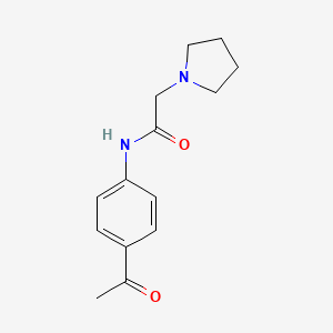 N-(4-acetylphenyl)-2-(pyrrolidin-1-yl)acetamide