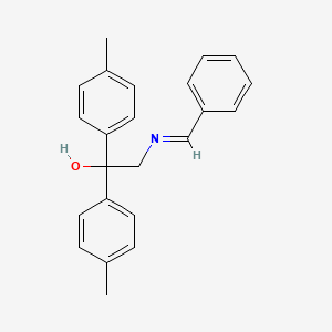 1,1-bis(4-methylphenyl)-2-{[(E)-phenylmethylidene]amino}ethanol