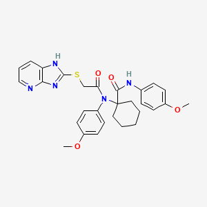 1-{[(1H-imidazo[4,5-b]pyridin-2-ylsulfanyl)acetyl](4-methoxyphenyl)amino}-N-(4-methoxyphenyl)cyclohexanecarboxamide