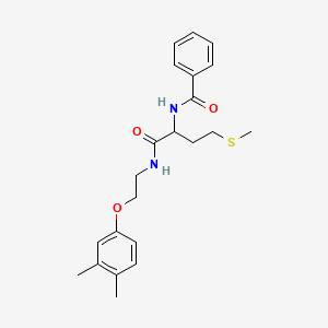 N-[1-{[2-(3,4-dimethylphenoxy)ethyl]amino}-4-(methylsulfanyl)-1-oxobutan-2-yl]benzamide