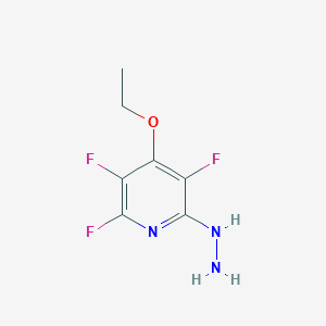 molecular formula C7H8F3N3O B11090441 4-Ethoxy-2,3,5-trifluoro-6-hydrazinylpyridine 