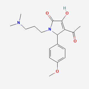 molecular formula C18H24N2O4 B11090475 4-acetyl-1-[3-(dimethylamino)propyl]-3-hydroxy-5-(4-methoxyphenyl)-1,5-dihydro-2H-pyrrol-2-one 