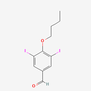 molecular formula C11H12I2O2 B11090483 4-Butoxy-3,5-diiodobenzaldehyde 