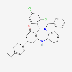 10-benzyl-3-(4-tert-butylphenyl)-11-(2,4-dichlorophenyl)-2,3,4,5,10,11-hexahydro-1H-dibenzo[b,e][1,4]diazepin-1-one