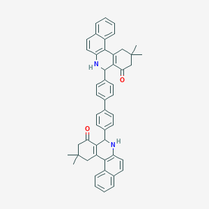 molecular formula C50H44N2O2 B11090489 5,5'-biphenyl-4,4'-diylbis(2,2-dimethyl-2,3,5,6-tetrahydrobenzo[a]phenanthridin-4(1H)-one) 