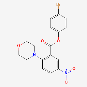 molecular formula C17H15BrN2O5 B11090492 4-Bromophenyl 2-(morpholin-4-yl)-5-nitrobenzoate 