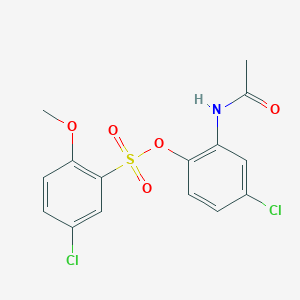 2-(Acetylamino)-4-chlorophenyl 5-chloro-2-methoxybenzenesulfonate