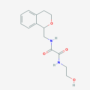 molecular formula C14H18N2O4 B11090513 N-(3,4-dihydro-1H-isochromen-1-ylmethyl)-N'-(2-hydroxyethyl)ethanediamide 