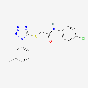 N-(4-chlorophenyl)-2-{[1-(3-methylphenyl)-1H-tetrazol-5-yl]sulfanyl}acetamide