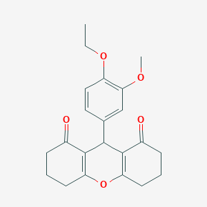 molecular formula C22H24O5 B11090568 9-(4-ethoxy-3-methoxyphenyl)-3,4,5,6,7,9-hexahydro-1H-xanthene-1,8(2H)-dione 