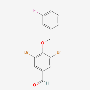 3,5-Dibromo-4-[(3-fluorobenzyl)oxy]benzaldehyde