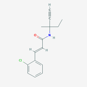 molecular formula C15H16ClNO B11090596 (2E)-3-(2-chlorophenyl)-N-(3-methylpent-1-yn-3-yl)prop-2-enamide 