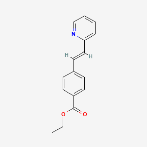 molecular formula C16H15NO2 B11090608 ethyl 4-[(E)-2-(pyridin-2-yl)ethenyl]benzoate 