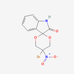 molecular formula C11H9BrN2O5 B11090625 5-bromo-5-nitrospiro[1,3-dioxane-2,3'-indol]-2'(1'H)-one 