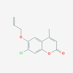 molecular formula C13H11ClO3 B11090640 7-chloro-4-methyl-6-(prop-2-en-1-yloxy)-2H-chromen-2-one 