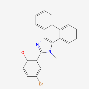 molecular formula C23H17BrN2O B11090740 2-(5-bromo-2-methoxyphenyl)-1-methyl-1H-phenanthro[9,10-d]imidazole 