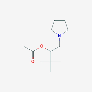 molecular formula C12H23NO2 B11090762 3,3-Dimethyl-1-(pyrrolidin-1-yl)butan-2-yl acetate 