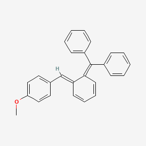 molecular formula C27H22O B11090832 1-{(E)-[6-(diphenylmethylidene)cyclohexa-2,4-dien-1-ylidene]methyl}-4-methoxybenzene 