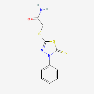 2-[(4-Phenyl-5-thioxo-4,5-dihydro-1,3,4-thiadiazol-2-yl)sulfanyl]acetamide