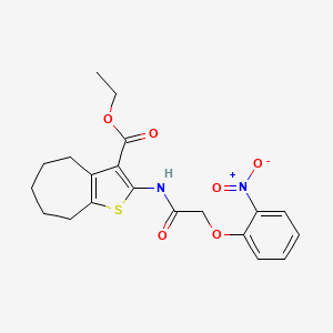 ethyl 2-{[(2-nitrophenoxy)acetyl]amino}-5,6,7,8-tetrahydro-4H-cyclohepta[b]thiophene-3-carboxylate