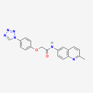 molecular formula C19H16N6O2 B11090862 N-(2-methylquinolin-6-yl)-2-[4-(1H-tetrazol-1-yl)phenoxy]acetamide 