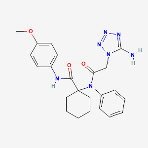 1-{[(5-amino-1H-tetrazol-1-yl)acetyl](phenyl)amino}-N-(4-methoxyphenyl)cyclohexanecarboxamide