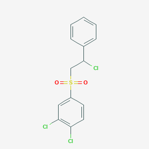 1,2-Dichloro-4-[(2-chloro-2-phenylethyl)sulfonyl]benzene