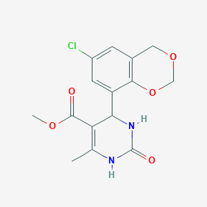 methyl 4-(6-chloro-4H-1,3-benzodioxin-8-yl)-6-methyl-2-oxo-1,2,3,4-tetrahydropyrimidine-5-carboxylate