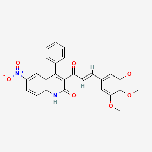 6-nitro-4-phenyl-3-[(2E)-3-(3,4,5-trimethoxyphenyl)prop-2-enoyl]quinolin-2(1H)-one