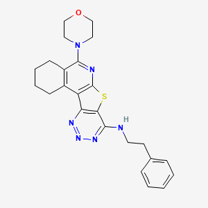 8-morpholin-4-yl-N-(2-phenylethyl)-11-thia-9,14,15,16-tetrazatetracyclo[8.7.0.02,7.012,17]heptadeca-1(10),2(7),8,12(17),13,15-hexaen-13-amine