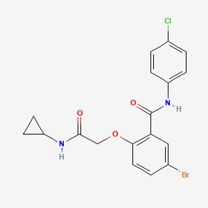 molecular formula C18H16BrClN2O3 B11090938 5-Bromo-N-(4-chlorophenyl)-2-[2-(cyclopropylamino)-2-oxoethoxy]benzamide CAS No. 400064-10-0