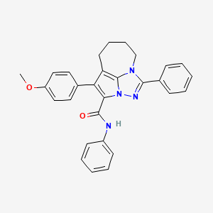 4-(4-methoxyphenyl)-N,1-diphenyl-5,6,7,8-tetrahydro-2,2a,8a-triazacyclopenta[cd]azulene-3-carboxamide