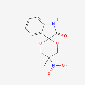 molecular formula C12H12N2O5 B11090973 5-methyl-5-nitrospiro[1,3-dioxane-2,3'-indol]-2'(1'H)-one 