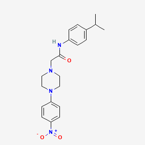 molecular formula C21H26N4O3 B11090981 2-[4-(4-nitrophenyl)piperazin-1-yl]-N-[4-(propan-2-yl)phenyl]acetamide 